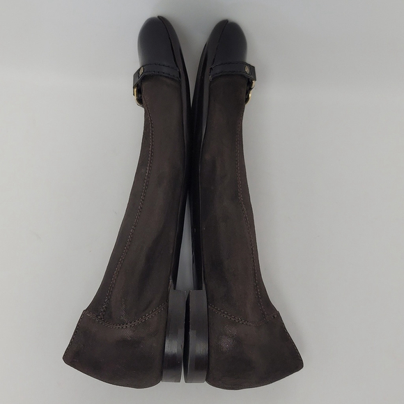 AGL Attilio Giusti Leombruni Brown Suede Patent Leather Slip On Ballet Flats 40 - Picture 12 of 12